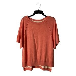 ANTHROPOLOGIE Moth East Falls Pullover Coral
